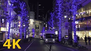 【4K動画】渋谷イルミネーション2017（渋谷公園通り）『青の洞窟 SHIBUYA 2017』 Tokyo Japan [upl. by Ardnuassac]