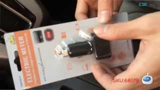 DealextremeLED Display Cigarette Lighter Electric Voltage Meter for Auto Battery [upl. by Truelove]