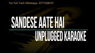 Sandese Aate Hai  Border  Unplugged Karaoke [upl. by Asiuol]