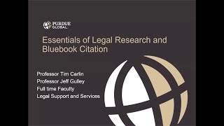 Essentials of Legal Research and Bluebook Citation  2024 [upl. by Daven]