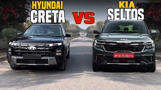 2024 Hyundai Creta Facelift Vs Kia Seltos Full Comparison Which Is Best [upl. by Nageek]