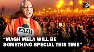 UP Yogi Adityanath offers prayers to River Ganga inspects Magh Mela preparations [upl. by Aicssej]