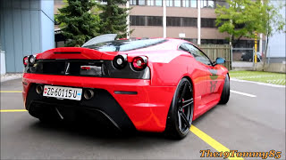 Ferrari 430 Scuderia with ADV1 Wheels amp Capristo Exhaust Downshifts amp Accelerations Sound [upl. by Aerdnek69]