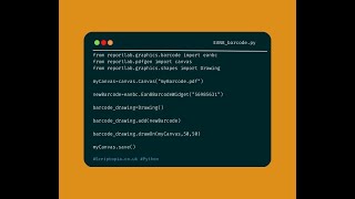 Python ReportLab  Generate an EAN8 barcode [upl. by Clem743]