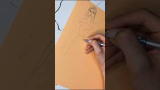 Fashion sketch tutorial for beginners Drawing a dress made easy pencildrawing shorts shortvideo [upl. by Illa761]