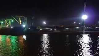 Saigon HCMC Container Port at night Vietnam [upl. by Ahsienyt]