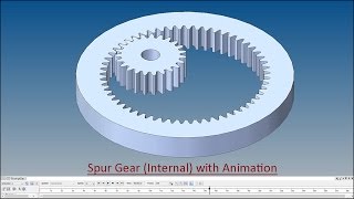 Spur Gear Internal with Animation Solid Edge Tutorial [upl. by Iliak]