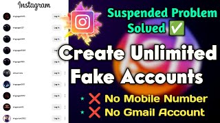 UNLIMITED INSTAGRAM ACCOUNTS  Suspended Problem Solved  Make more Instagram Accounts  TECH Light [upl. by Asi]