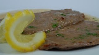 Veal scallops with lemon sauce  italian recipe [upl. by Gilson749]