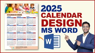 Complete 2025 Calendar Design Tutorial in MS Word  Calendar Design in MS Word [upl. by Atinus356]