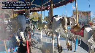 Marry Go Round POV Ride At The Schaumburg Halloween Carnival 2024 [upl. by Aitnas]