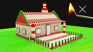 Match House Arts Amazing Matchsticks House 3D [upl. by Eisle]