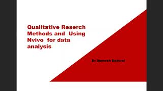 Qualitative Research using NVIVO for research amp Dissertation [upl. by Boeke]