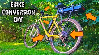 Converting an Old MTB to an EBike Using a Bafang Conversion Kit  700 Kit With Battery [upl. by Retxab]