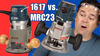 Bosch 1617 vs MRC23 Router Battle  Which is Better Comparing Bosch combo kit woodworking routers [upl. by Muller315]