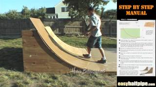 How to build a Halfpipe Step 5 MASONITE RAMP SURFACE [upl. by Shaughn491]