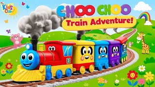 Journey on the Magic Choo Choo Train 🚂  Kids Adventure Song with Whistles and Chugging Beats [upl. by Glennie]