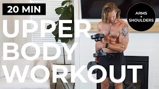 20 Min KILLER Arm and Shoulder Workout  Dumbbell Arm Workout [upl. by Narej]