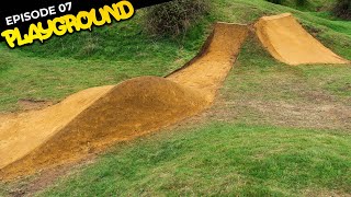 BUILDING AND RIDING THIS SICK MTB DIRT JUMP SECTION PLAYGROUND EP7 [upl. by Grega]