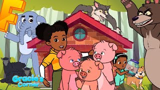 The Three Little Pigs  More Fun Nursery Rhymes and Kids Song  Gracie’s Corner Compilation [upl. by Inele]