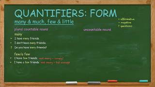 How to Use Quantifiers Many amp Much Few amp Little [upl. by Vevay]