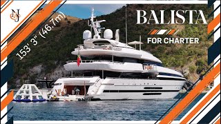 MY BALISTA for Charter  153’ 467m Cantieri di Pisa Yacht [upl. by Aninad]