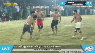 Final Match  Kalsian VS Surkhpur  Raikot Ludhiana Kabaddi Cup 10 Feb 2024 [upl. by January]