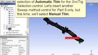 Thin Sweep Meshing Assembly Ansys Multiphysics [upl. by Eirrok]