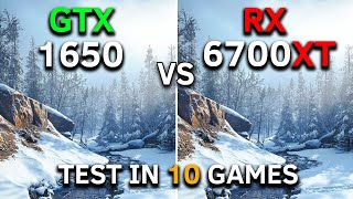 GTX 1650 vs RX 6700 XT  Test In 10 Games at 1080p  How Big is The Difference [upl. by Robbert]