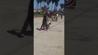 trying to pop wheelies at Venice beach LA [upl. by Anthiathia681]