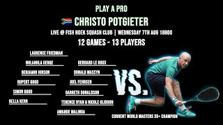 Christo Potgieter  FHSC  Watch the Action Live  Wednesday 7th August  18h00 [upl. by Eerpud]