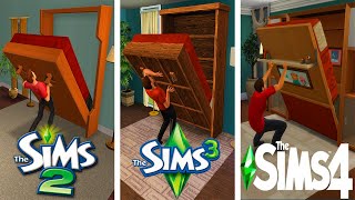 ♦ Sims 2 vs Sims 3 vs Sims 4  Murphy Bed  Mini Evolution [upl. by Atworth]