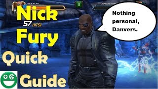 How to Use Nick Fury  Quick Guide  Marvel Contest of Champions [upl. by Neerual]