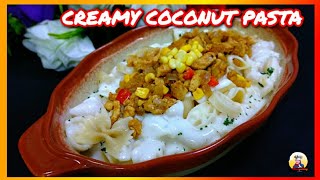 HOW TO MAKE  CREAMY  COCONUT  PASTA [upl. by Annawit]