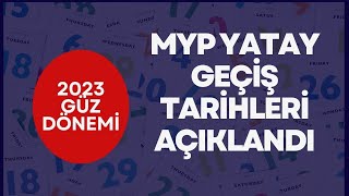 2023 MYP TARİHLERİ AÇIKLANDI [upl. by Stutsman]