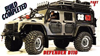 TRAXXAS TRX4 CUSTOM PAINTED TRX4 Defender D110 RC SCALE Accessories Fitting Crawler Truck PART 3 [upl. by Cia]