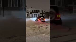 Jeep Wrangler snow off roading and drift [upl. by Cohdwell]