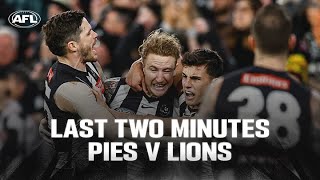 Last Two Minutes Collingwood v Brisbane  Round 23 2024  AFL [upl. by Kristine]