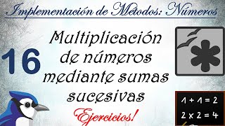 Ejercicio 16 Multiplicación de dos números naturales mediante sumas sucesivas  Java [upl. by Ody368]