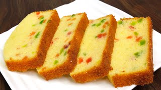 Tutti Frutti Cake Recipe Without Oven  Pound Cake Recipe  Tea Cake Recipe  Tutti Frutti Cake [upl. by Gnok847]