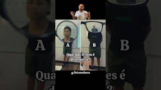 Qual das lentes é divergente física optica lentes [upl. by Nitnelav]