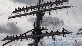 Arrival of Statsraad Lehmkuhl in Bergen Norway [upl. by Baldwin981]