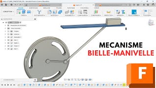 FUSION360 tutoriel complet  Conception dun mecanisme BielleManivelle [upl. by Fifi134]