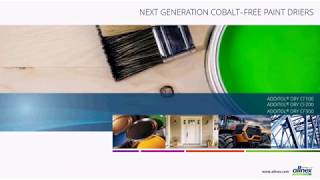 ADDITOL® dry CF Series the Next Generation of Cobalt Free Paint Driers [upl. by Horodko]