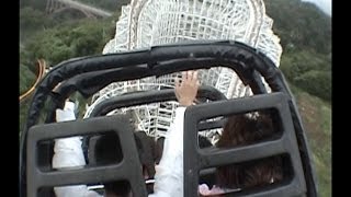 Our Brutally Rough Crazy Ride on White Canyon Wooden Roller Coaster at Yomiuriland [upl. by Auqenes]