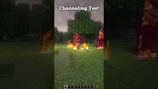 Minecraft channeling test minecraft shorts [upl. by Atlas]