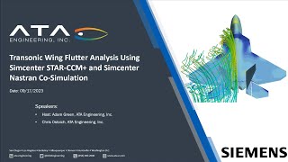 Transonic Wing Flutter Analysis Using Simcenter STARCCM and Simcenter Nastran CoSimulation [upl. by Lore]