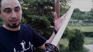 🔥🔥FREESTYLE TAMESHIGIRI🎍🎋 mit dem Yari No Hanzo NANBU Katana🎌🎌 [upl. by Latreese]