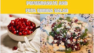 Easy Recipe Pomegranate and Feta Quinoa Salad  Quick and healthy Salad recipe [upl. by Eussoj]