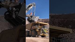 Bucyrus 495 BI shovel with Komatsu 930E dumptruck mining [upl. by Ainniz]